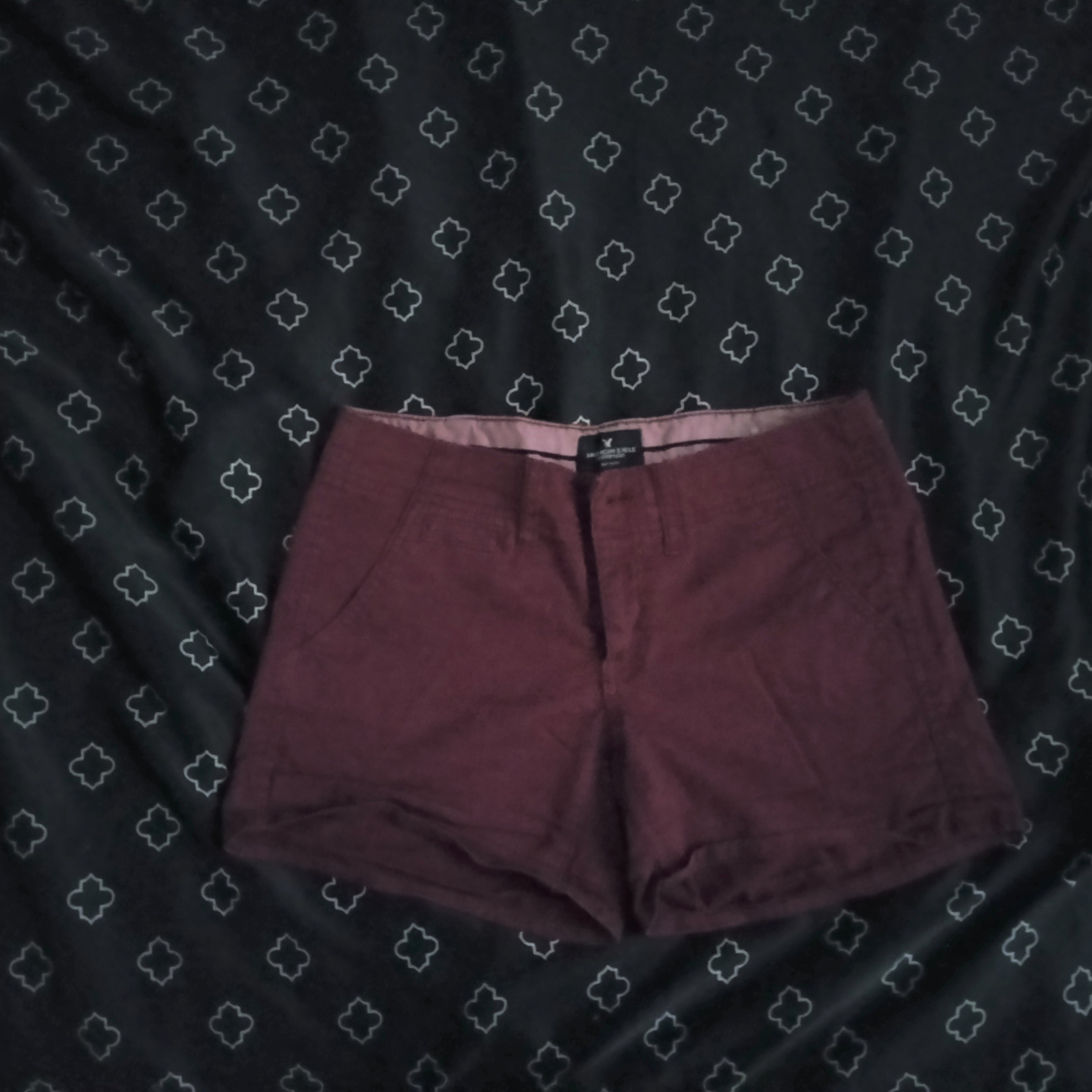 American Eagle Outfitters Maroon High Waist Shorts